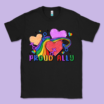 Proud Ally Classic Tee Designed By Maliassmallbusiness