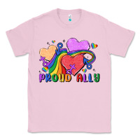 Bubblegum Pink proud ally Classic Tee - MaliasSmallBusiness