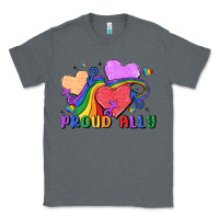 Charcoal Heather proud ally Classic Tee - MaliasSmallBusiness