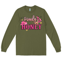 Army Green howdy honey Long Sleeve Tee - MaliasSmallBusiness