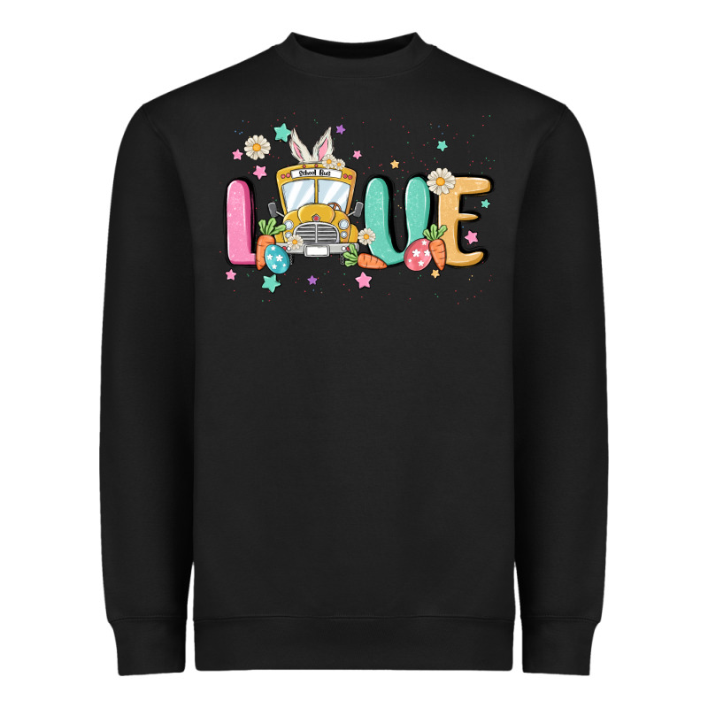 Love School Bus Heavyweight Sweatshirt by MaliasSmallBusiness | Teevron