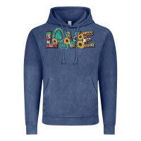 Vintage Denim western gemstone sunflowers serape leopard turquoise love Vintage Hoodie - Artiststas