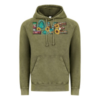 Vintage Olive western gemstone sunflowers serape leopard turquoise love Vintage Hoodie - Artiststas