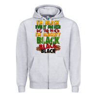 Heather Grey juneteenth im black every month Zipper Hoodie - LillyAllenDesigns