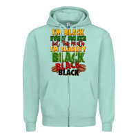 Seafoam juneteenth im black every month Zipper Hoodie - LillyAllenDesigns