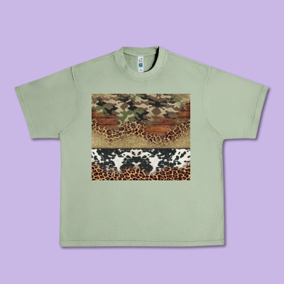 Cowhide Leopard Camouflage Urban Heavy Tee Designed By Jasminsmagicworld