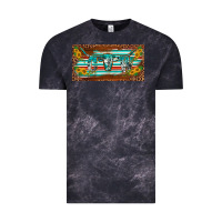 Cloud Black western howdy cowgirl leopard serape   license plate template Vintage Tee - BarkalooDesign