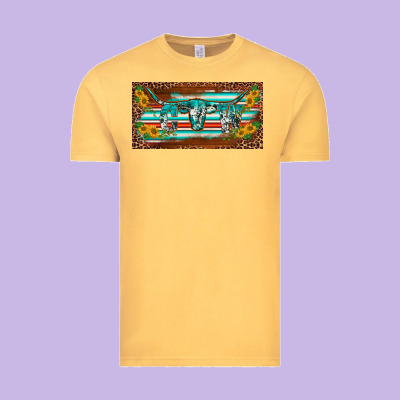 Western Howdy Cowgirl Leopard Serape   License Plate Template Vintage Tee Designed By Barkaloodesign