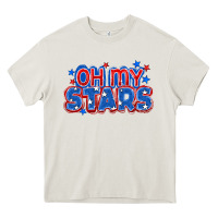 Cream Oh my stars 4th of july Heavy Core Tee - CowGirlArtShop