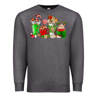 Charcoal Heather Christmas coffee cup Premium Sweatshirt - NancyCooperArtShop