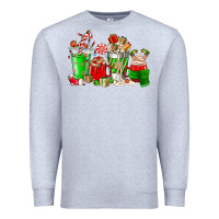 Heather Grey Christmas coffee cup Premium Sweatshirt - NancyCooperArtShop