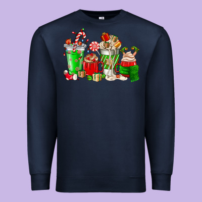 Christmas Coffee Cup Premium Sweatshirt Designed By Nancycooperartshop