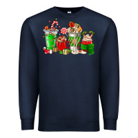 Navy Christmas coffee cup Premium Sweatshirt - NancyCooperArtShop