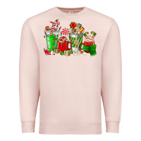 Pale Pink Christmas coffee cup Premium Sweatshirt - NancyCooperArtShop