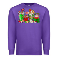 Purple Christmas coffee cup Premium Sweatshirt - NancyCooperArtShop