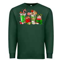 Sports Green Christmas coffee cup Premium Sweatshirt - NancyCooperArtShop