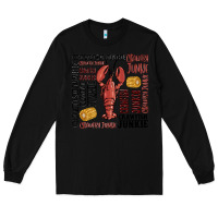 Black crawfish junkie Long Sleeve Tee - MaliasSmallBusiness