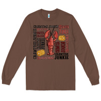 Chestnut crawfish junkie Long Sleeve Tee - MaliasSmallBusiness