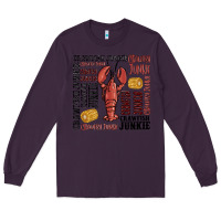 Plum crawfish junkie Long Sleeve Tee - MaliasSmallBusiness