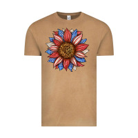 Vintage Camel American Flag Sunflower Vintage Tee - LillyAllenDesigns