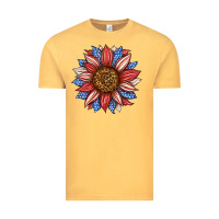 Vintage Mustard American Flag Sunflower Vintage Tee - LillyAllenDesigns