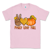 Bubblegum Pink peace love fall Classic Tee - AdoDesignShop