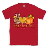 Red peace love fall Classic Tee - AdoDesignShop
