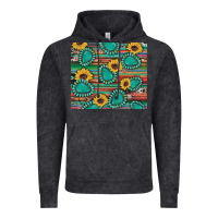 Vintage Black western gemstone sunflowers serape cowhide glitter wooden Vintage Hoodie - Artiststas