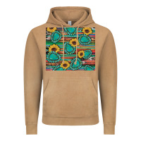 Vintage Camel western gemstone sunflowers serape cowhide glitter wooden Vintage Hoodie - Artiststas