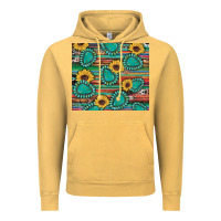 Western Gemstone Sunflowers Serape Cowhide Glitter Wooden Vintage Hoodie | Teevron
