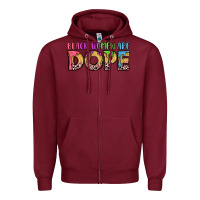 Burgundy black women are dope Zipper Hoodie - LillyAllenDesigns