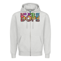Dove Grey black women are dope Zipper Hoodie - LillyAllenDesigns