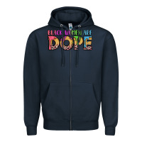 Navy black women are dope Zipper Hoodie - LillyAllenDesigns
