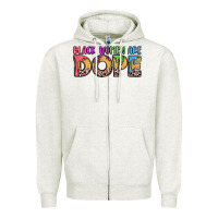 Oatmeal Heather black women are dope Zipper Hoodie - LillyAllenDesigns