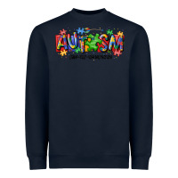 Navy autism awtizuhm noun Heavyweight Sweatshirt - MaliasSmallBusiness