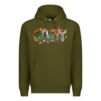 Army Green Cozy vibes Premium Hoodie - NancyCooperArtShop