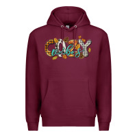 Burgundy Cozy vibes Premium Hoodie - NancyCooperArtShop
