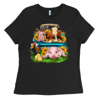 Black farm truck animals Ladies Tee - Zillion Design Studio