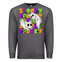 Charcoal Heather Spooky with Ghost Cats Premium Sweatshirt - texasbilliewilder