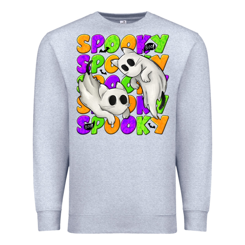 Spooky With Ghost Cats Premium Sweatshirt by texasbilliewilder | Teevron