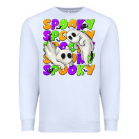 White Spooky with Ghost Cats Premium Sweatshirt - texasbilliewilder