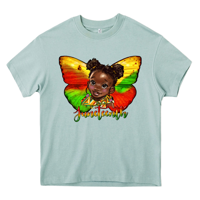 Juneteenth Butterfly Black Girl Heavy Core Tee by HRA Design Shop | Teevron