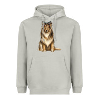 Moon Dust collie with bandanna Heavyweight Hoodie - texasbilliewilder