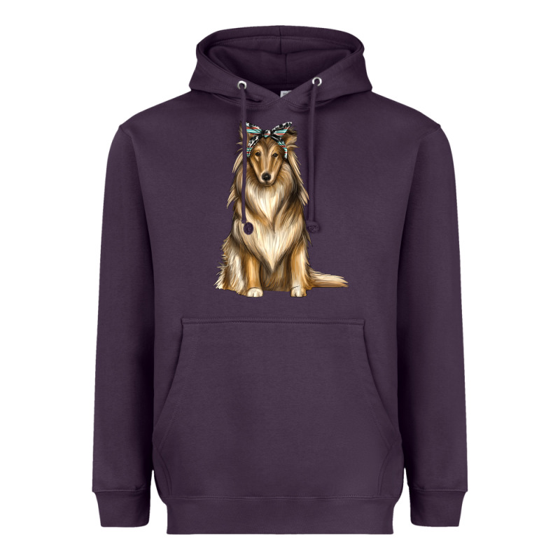 Collie With Bandanna Heavyweight Hoodie by texasbilliewilder | Teevron