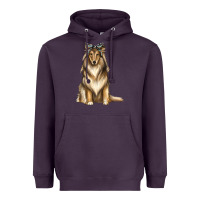 Plum collie with bandanna Heavyweight Hoodie - texasbilliewilder