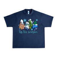 Navy tis the season christmas tree  cake winter and snowman Urban Heavy Tee - AdoDesignShop