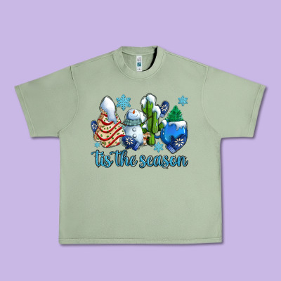 Tis The Season Christmas Tree  Cake Winter And Snowman Urban Heavy Tee Designed By Adodesignshop