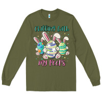 Army Green chilling with my peeps Long Sleeve Tee - MaliasSmallBusiness