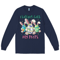 Navy chilling with my peeps Long Sleeve Tee - MaliasSmallBusiness