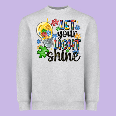 Let Your Light Shine Heavyweight Sweatshirt Designed By Maliassmallbusiness